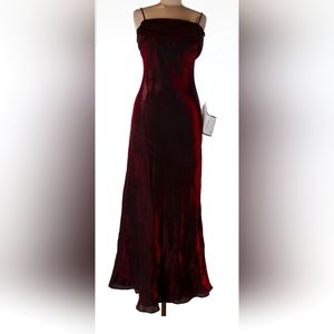 Betsy and Adam Burgundy Occasion Dress